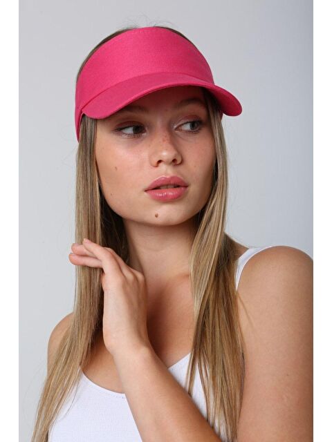 Luminos Butik Kadın Vizör - Tenisçi - Golf / Siperlik Fuşya Şapka Spk13 - S000204129-18686