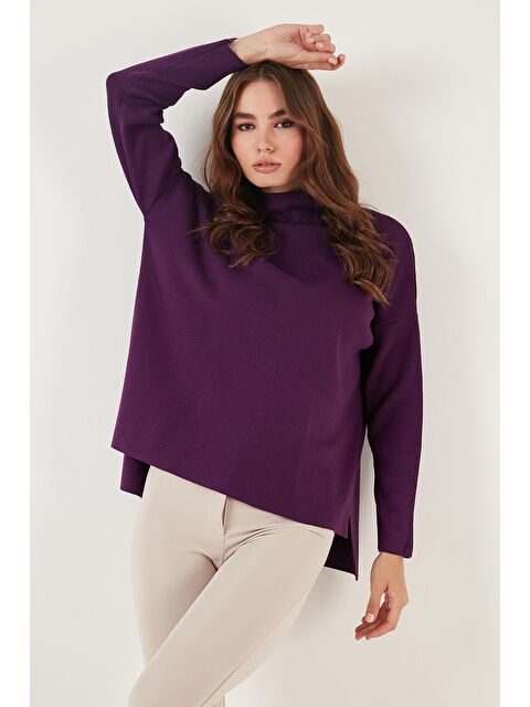 Lela Arkası Uzun Dik Yaka İnce Triko Kazak 4615002 - S000000300-20042