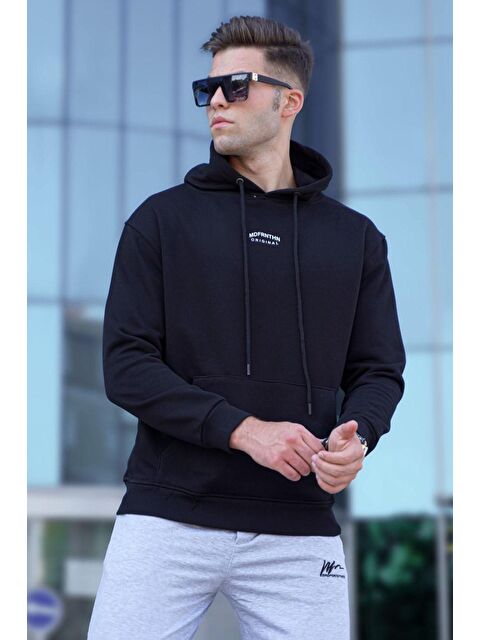 Madmext Siyah  Erkek Hoodie 5314 - S000062375-19351