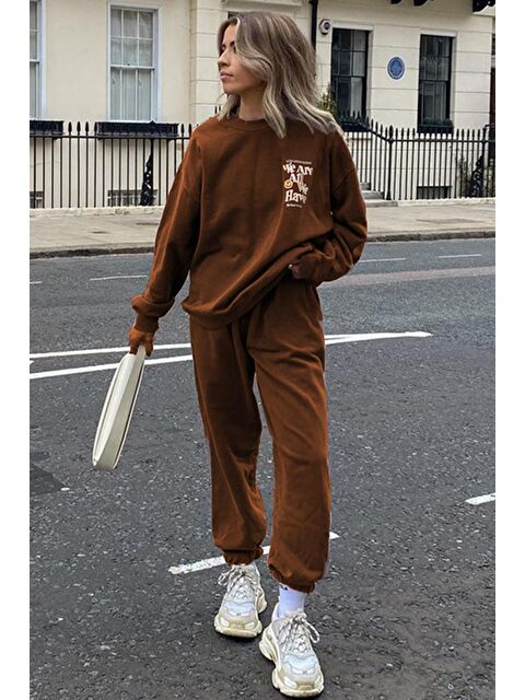 Madmext Kahverengi Kadın Eşofman Takım Mg1278 - S000030688-19413