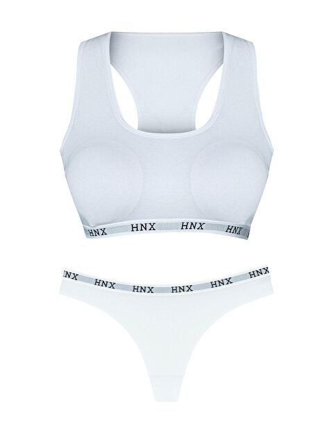 Hnx Pamuklu Büstiyer ve Tanga Külot Kadın İç Giyim Takım 2'li - S000046024-20063