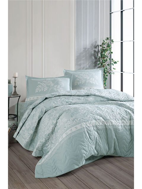 Clasy %100 Pamuk Çift Kişilik Dört Mevsim Set Devlin Mint - S000151610-34927