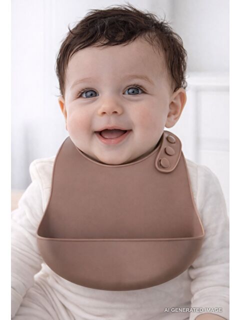 Babyjem Mini Silikon Önlük Latte - S000133310-17365