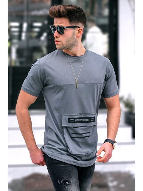 Madmext Baskılı Füme %100 Pamuk Tişört 5359 - S000016397-33408