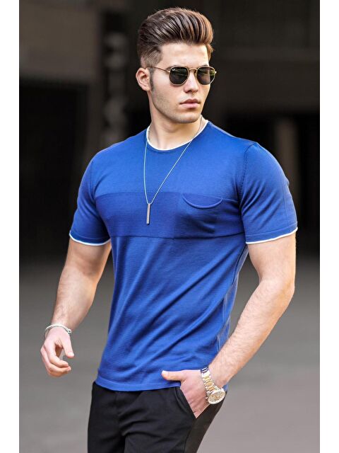 Madmext İndigo Erkek Tişört 5089