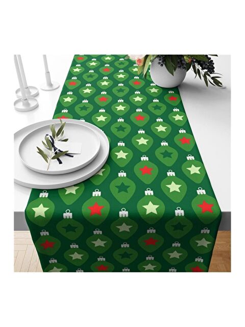 Evmila Yılbaşı Özel Yıldız Desenli Runner 40x140 cm - S000085332-23173