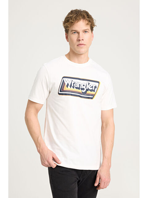 Wrangler Regular Fit Bisiklet Yaka %100 Pamuk Ekru Tişört - S000470408-19965