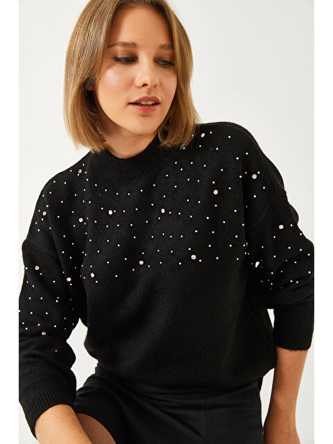 SHADE Kadın Taş İşlemeli Triko Kazak - S000063534-19351