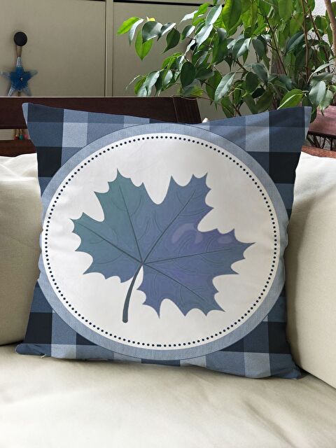 Evmila Sonbahar Temalı 43x43 Kadife Kırlent Kılıfı - S000292183-23173