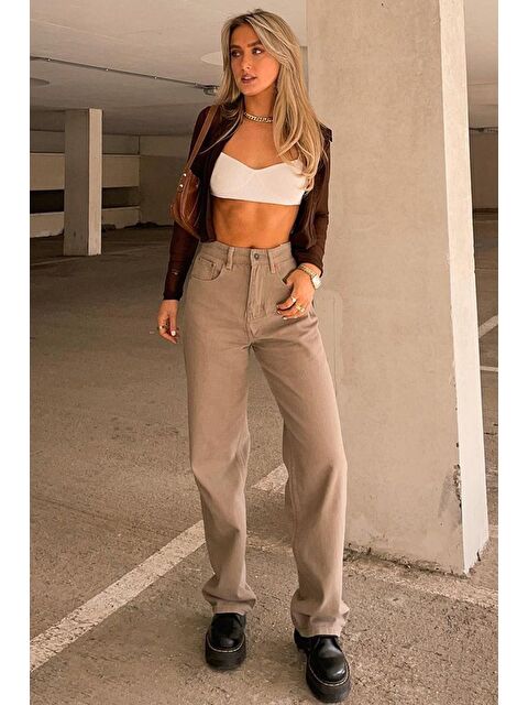 Madmext Mad Girls Bej Palazzo Jean Mg1247 - S000028210-19928