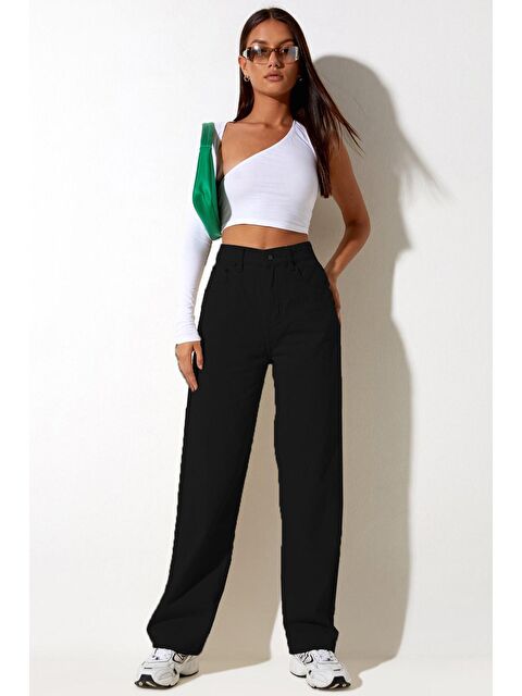 Madmext Mad Girls Siyah Palazzo Jean Mg1247 - S000028210-19351