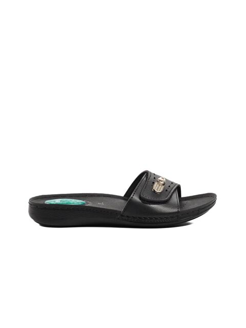 Ayakmod 6808 Siyah Topuk Jel Destekli Kadın Terlik - S000026335-19351