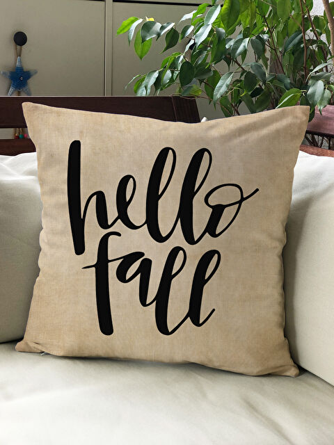 Evmila Sonbahar Temalı 43x43 Kadife Kırlent Kılıfı - S000292257-23173