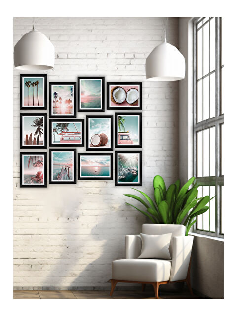 Artavessa 12 Parça Çerçeve Görünümlü Mdf Tablo Seti - 12ARTAVESSA21-2030