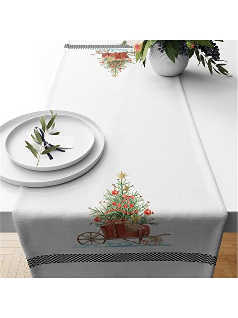 Evmila Yılbaşı Temalı 40x140 Kadife Runner - S000292242-23173