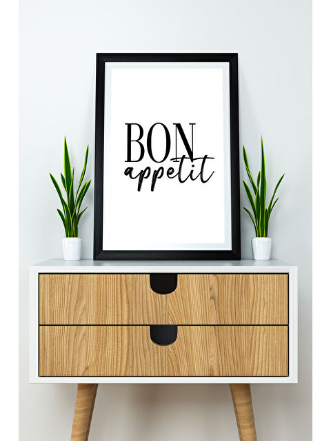 Artavessa Tek Parça 20x30 Cm Çerçeve Görünümlü Yazılı Mdf Tablo "bon Appetit"