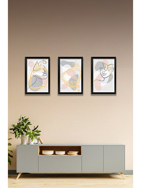 Artavessa 3 Parça Çerçeve Görünümlü Mdf Tablo Seti - 3ARTAVESSA2-1317