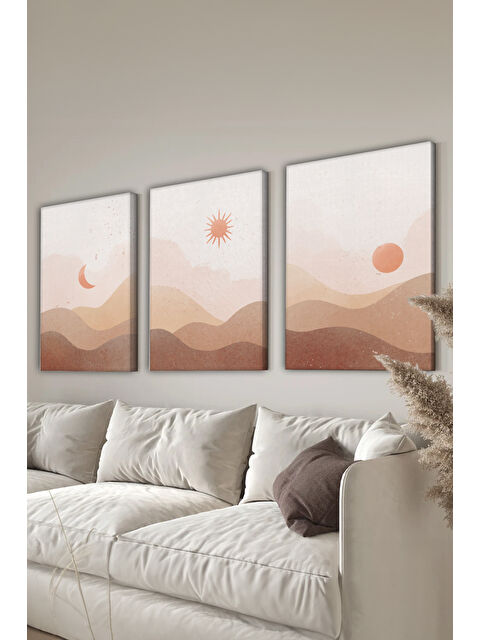 Artavessa Dekoratif 3 Parça Kanvas Tablo - 3CNVS10 - 50 x 70