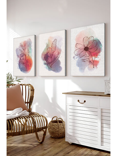 Artavessa Dekoratif 3 Parça Kanvas Tablo - 3CNVS11 - 50 x 70