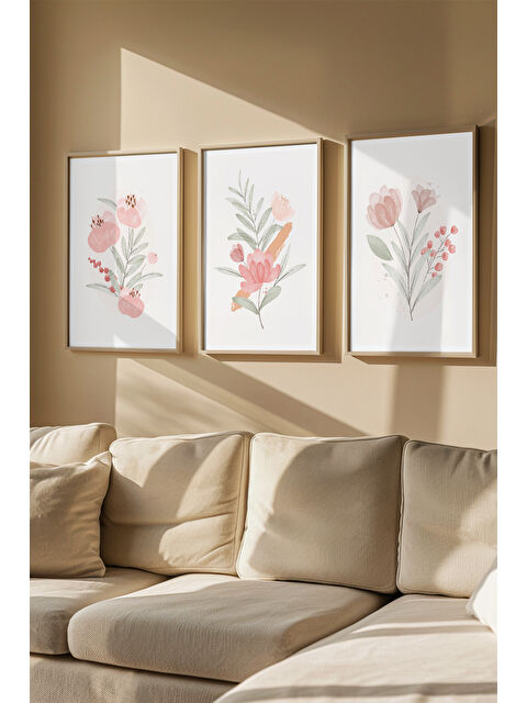 Artavessa Gerçek Ahşap Çerçeveli 3 Parça 3D Poster Tablo Seti - 3DARTSOHOSET100-1520