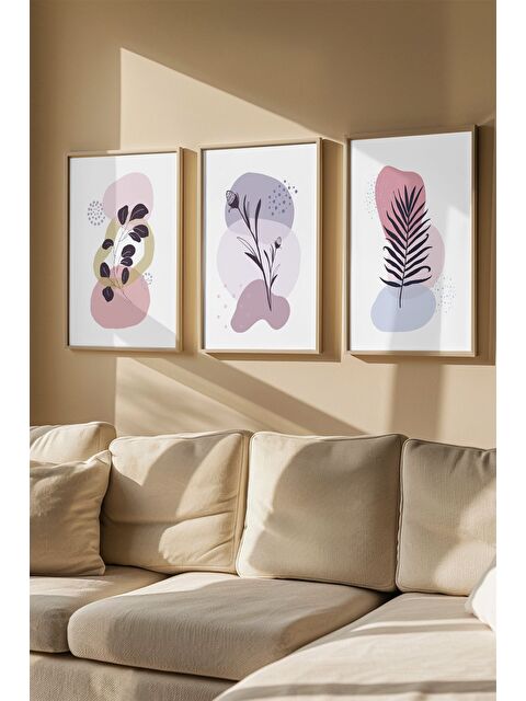 Artavessa Gerçek Ahşap Çerçeveli 3 Parça 3D Poster Tablo Seti - 3DARTSOHOSET103-3348
