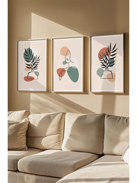 Artavessa Gerçek Ahşap Çerçeveli 3 Parça 3D Poster Tablo Seti - 3DARTSOHOSET123-3348
