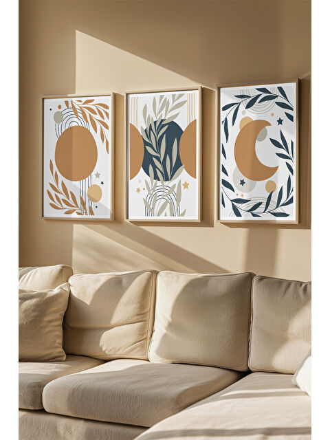 Artavessa Gerçek Ahşap Çerçeveli 3 Parça 3D Poster Tablo Seti - 3DARTSOHOSET127-3348