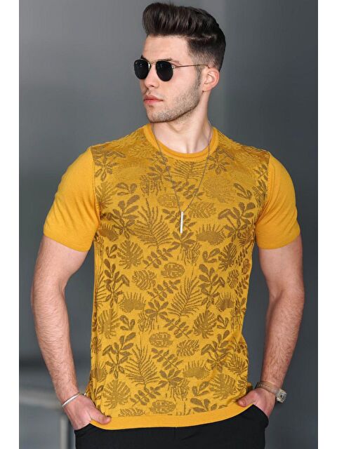 Madmext Hardal Erkek Tişört 5088 - S000017297-20074