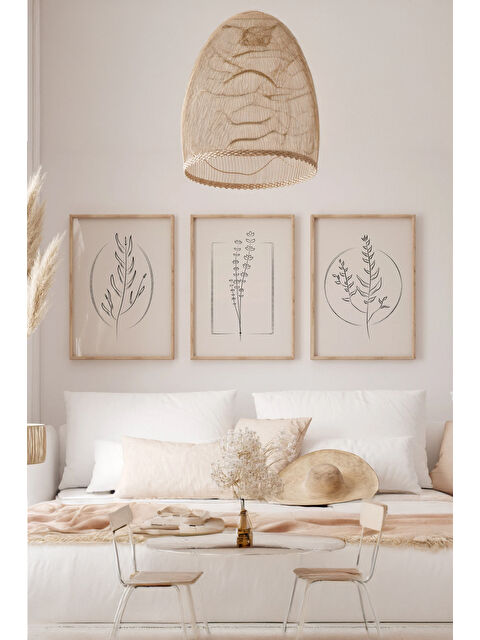 Artavessa Gerçek Ahşap Çerçeveli 3 Parça 3D Poster Tablo Seti - 3DARTSOHOSET61-3348