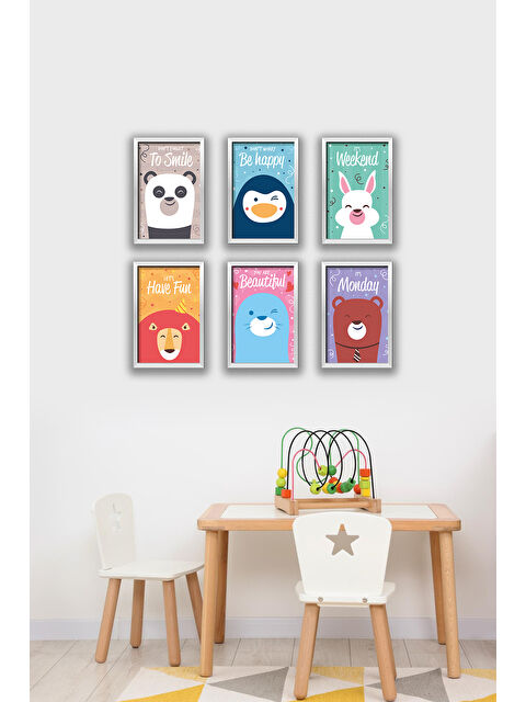 Artavessa 6 Parça Çerçeve Görünümlü Mdf Tablo Seti - 6KIDSARTAVESSA2-1520