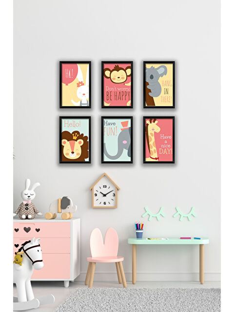 Artavessa 6 Parça Çerçeve Görünümlü Mdf Tablo Seti - 6KIDSARTAVESSA3-1317