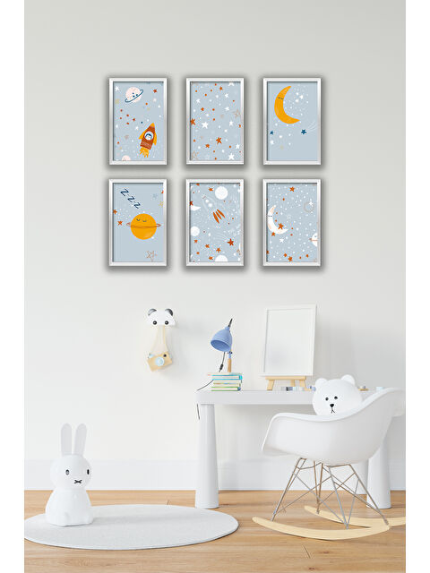 Artavessa 6 Parça Çerçeve Görünümlü Mdf Tablo Seti - 6KIDSARTAVESSA4-1520