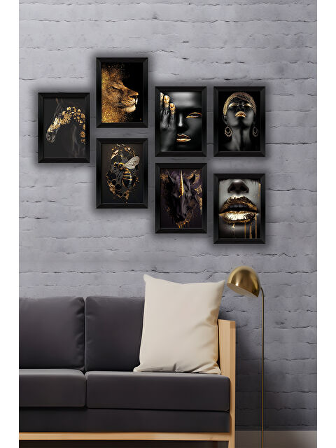 Artavessa 7 Parça Çerçeve Görünümlü Mdf Tablo Seti - 7ARTAVESSA4-1520