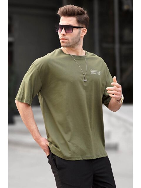 Madmext Haki Erkek %100 Pamuk Tişört 4968 - S000016782-18547
