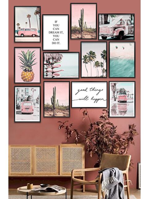 Artavessa 12 Parça Çerçeve Görünümlü Mdf Tablo Seti - ART12XPML1-1317