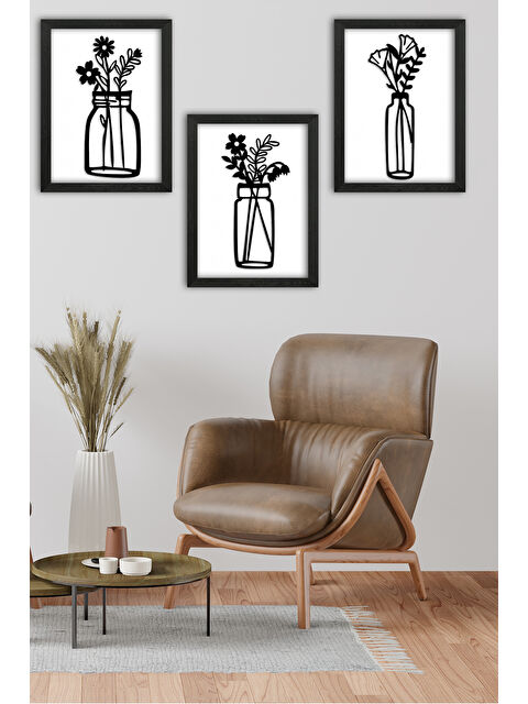 Artavessa 3 Parça Çerçeve Görünümlü Mdf Tablo Seti - ART3PMLCRV2-2030