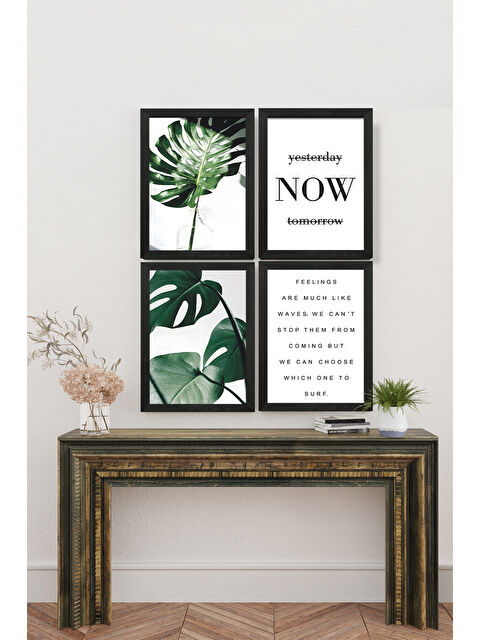 Artavessa 4 Parça Çerçeve Görünümlü Mdf Tablo Seti - ART4CRVDK82-1317