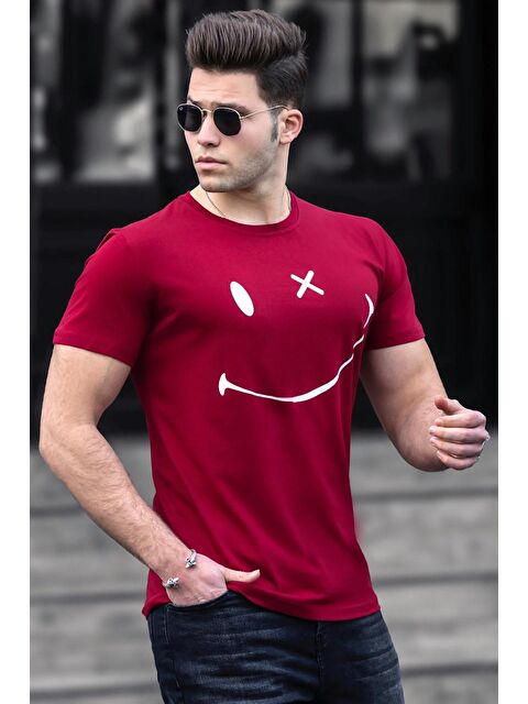 Madmext Bordo Tişört 5060