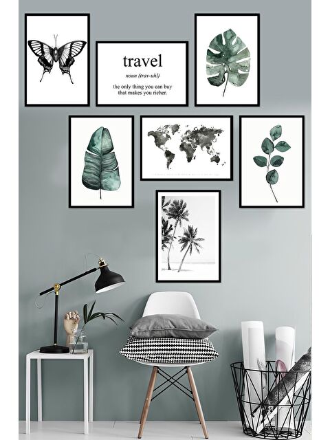 Artavessa 7 Parça Çerçeve Görünümlü Mdf Tablo Seti - ART7XPML21-1520