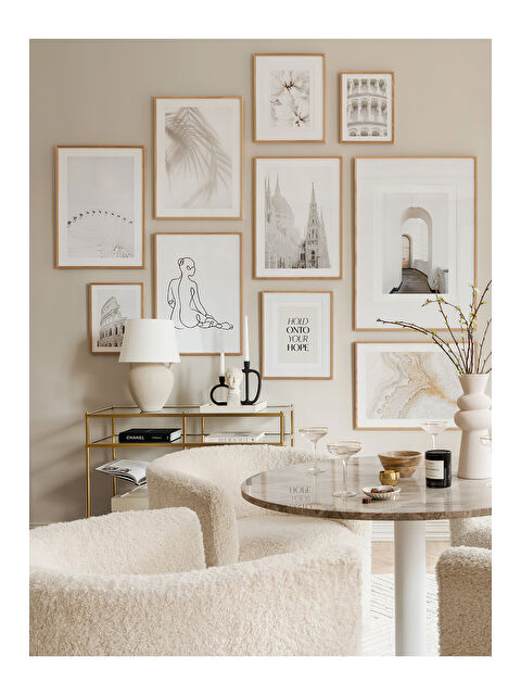 Artavessa 10 Parça Ahşap Çerçeve Görünümlü Mdf Tablo Seti - ARTAVESSAYSLMSTKO11