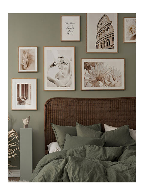 Artavessa 7 Parça Ahşap Çerçeve Görünümlü Mdf Tablo Seti - ARTAVESSAYSLMSTKO18