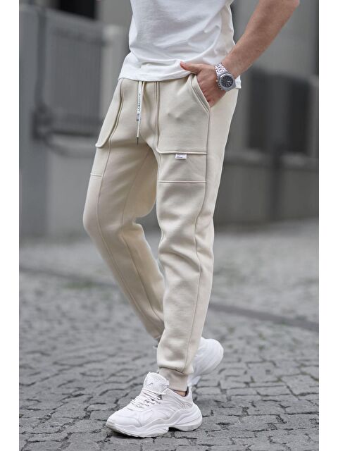Madmext Bej Kargo Cep Basic Erkek Jogger Eşofman Altı 6527 - S000079906-19928