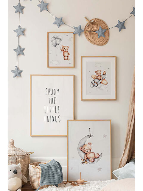 Artavessa 4 Parça Ahşap Çerçeve Görünümlü Mdf Tablo Seti - ARTAVESSAYSLMSTKO6