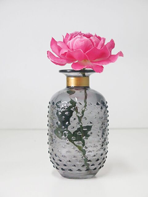 Missi Gold Boyunlu Antrasit Cam Vazo (15 CM) - S000084160-19965