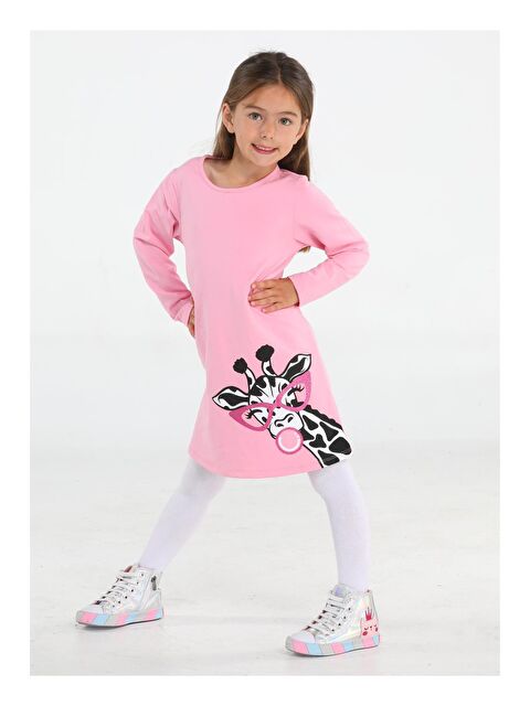 Casabony Muzip Zürafa Kız Çocuk Pembe Elbise - S000043257-20024