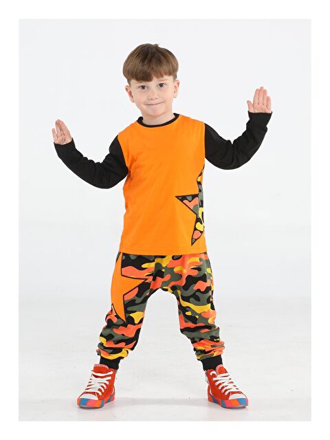 Casabony Star Kamuflaj Baggy Pantolon + Tişört Takım - S000043271-37444