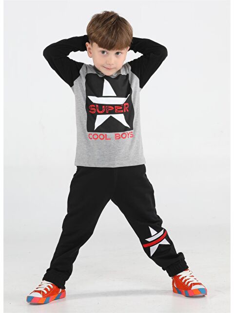 Casabony Super Star Erkek Çocuk Jogger + Tişört Takım - S000043276-37430
