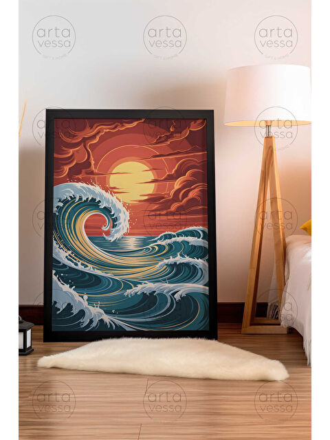 Artavessa Tek Parça Siyah Çerçeveli Tablo - ARTPLSTKSYH13 - ARTPLSTKSYH13-5070