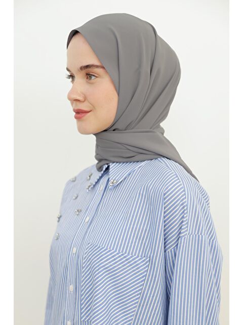 ALLDAY Gri Medine İpeği Şal - S000067910-20600