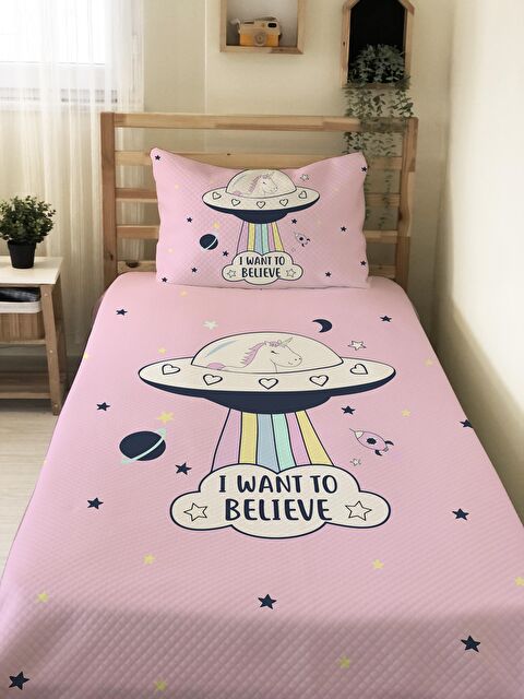 Evmila Desenli, Baskılı Tek Kişilik ve Çocuk Pike Takımı - S000085342-23173